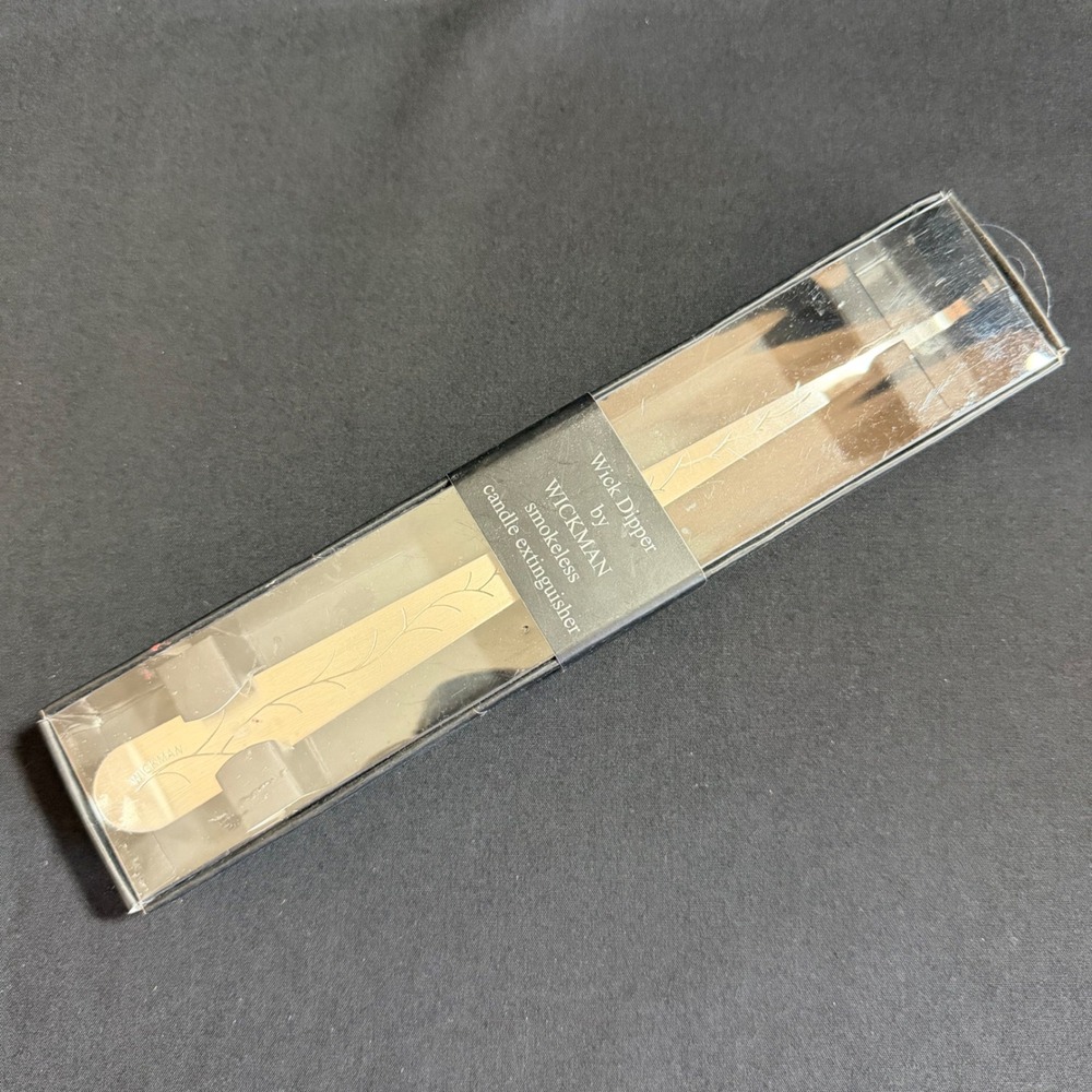 Wickman Wick Dipper‎ Smokeless Candle Extinguisher Silver Tone Etched Metal Tool